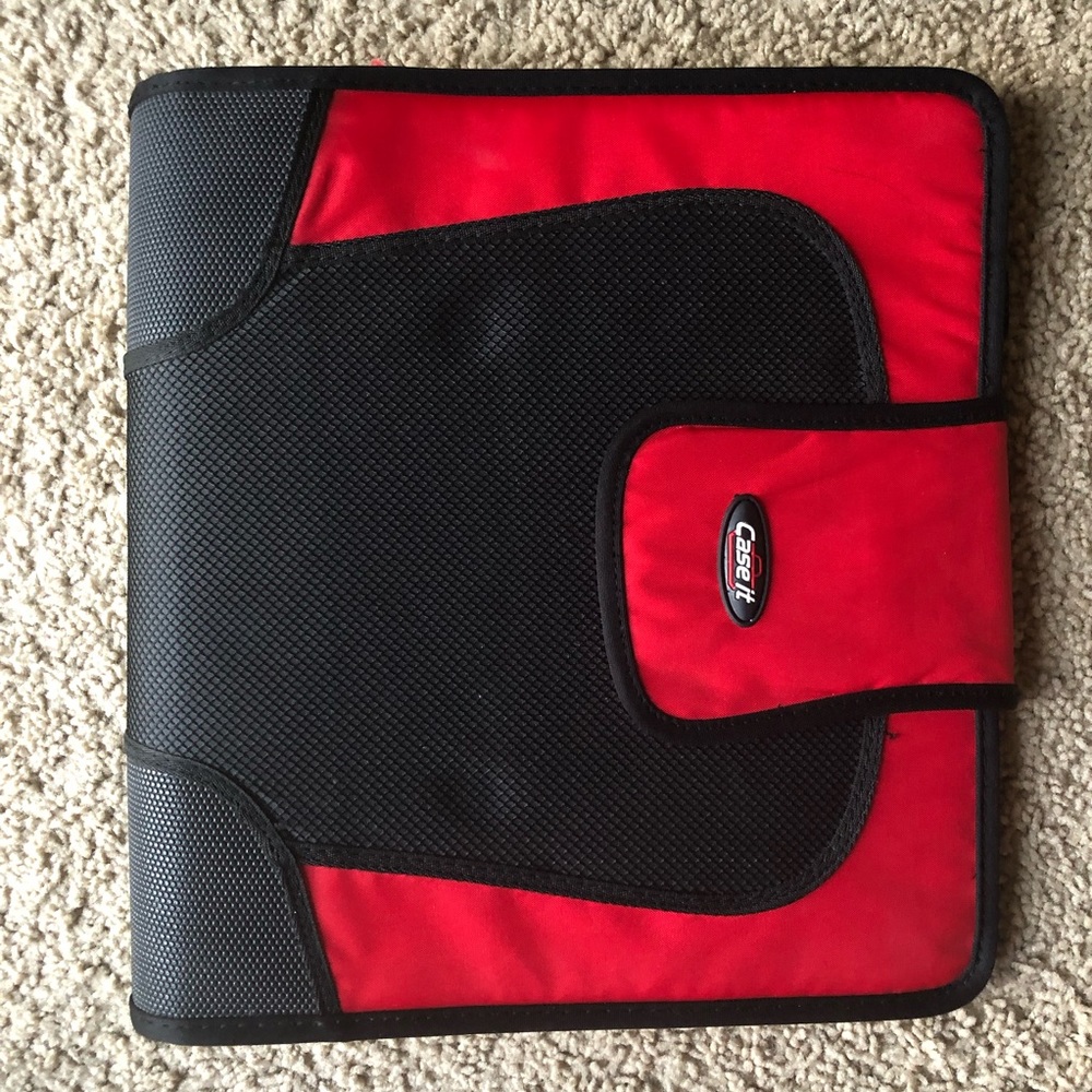 Case-it Open Tab Velcro Closure 2-Inch Binder with Tabbed Expanding File
